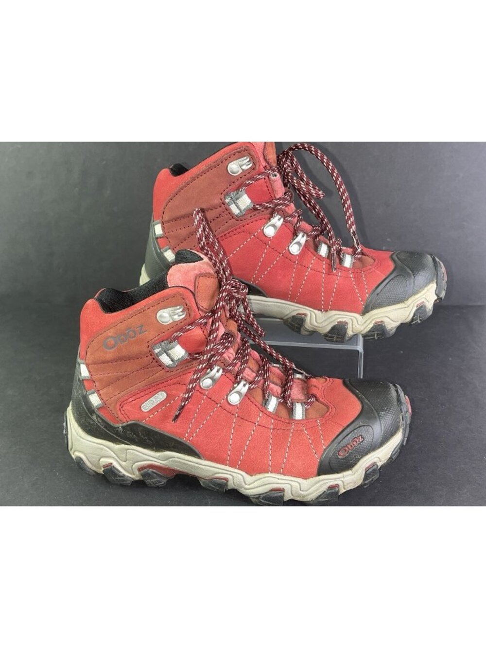 Oboz Hiking Boots Bridger Waterproof Womens 6 Red Trail Shoes Hike Outdoors